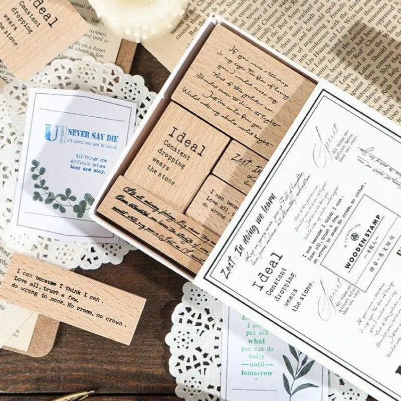 English Short Sentence Stamp Set for Journaling & Scrapbooking - PaperWrld