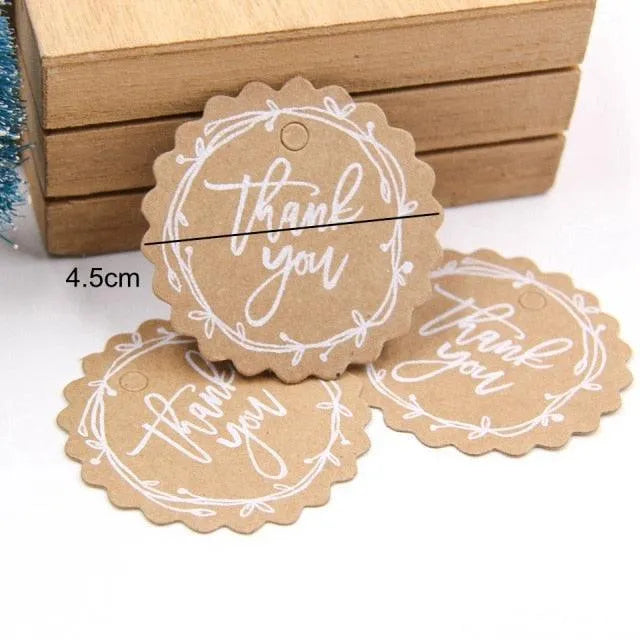 50PCS Kraft Paper Thank You Tags for Journaling & Scrapbooking - PaperWrld