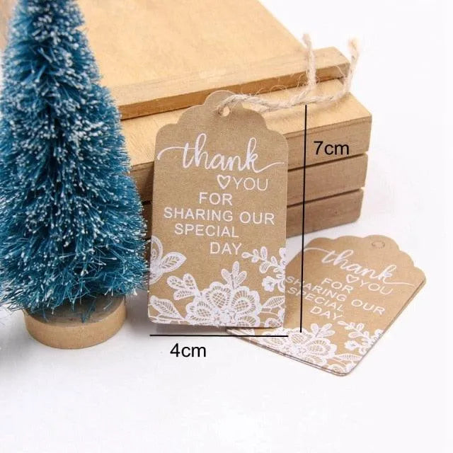 50PCS Kraft Paper Thank You Tags for Journaling & Scrapbooking - PaperWrld