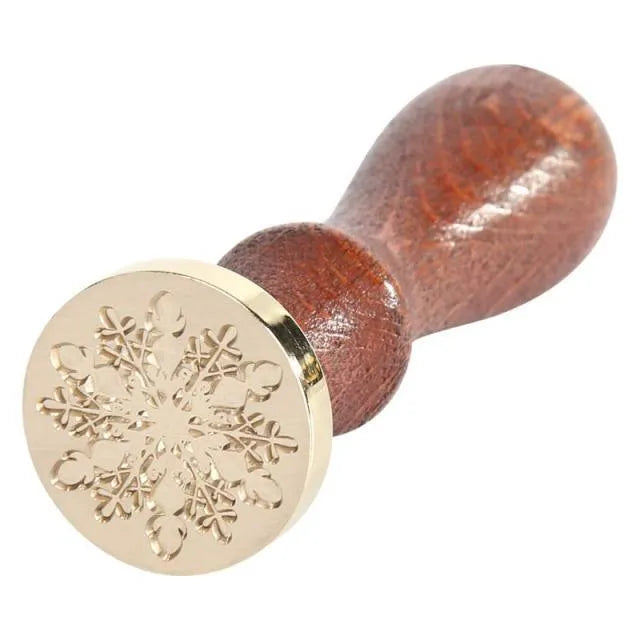 Retro Snowflake Wax Seal Stamp for Journaling & Scrapbooking - PaperWrld
