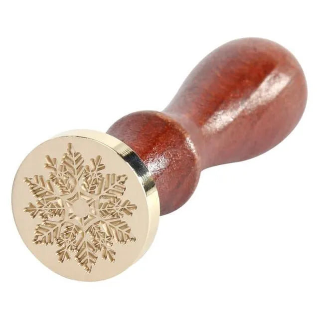 Retro Snowflake Wax Seal Stamp for Journaling & Scrapbooking - PaperWrld