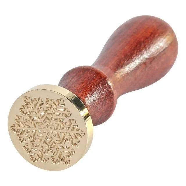 Retro Snowflake Wax Seal Stamp for Journaling & Scrapbooking - PaperWrld