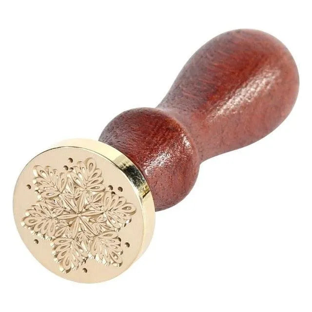 Retro Snowflake Wax Seal Stamp for Journaling & Scrapbooking - PaperWrld