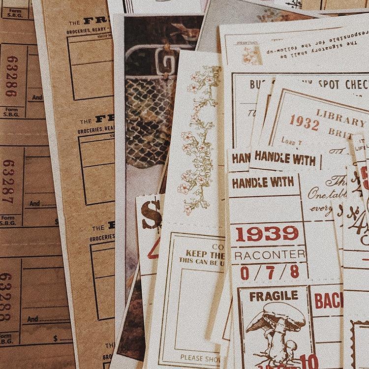 Retro Note Memo Paper Pack A for Journaling &amp; Scrapbooking - PaperWrld