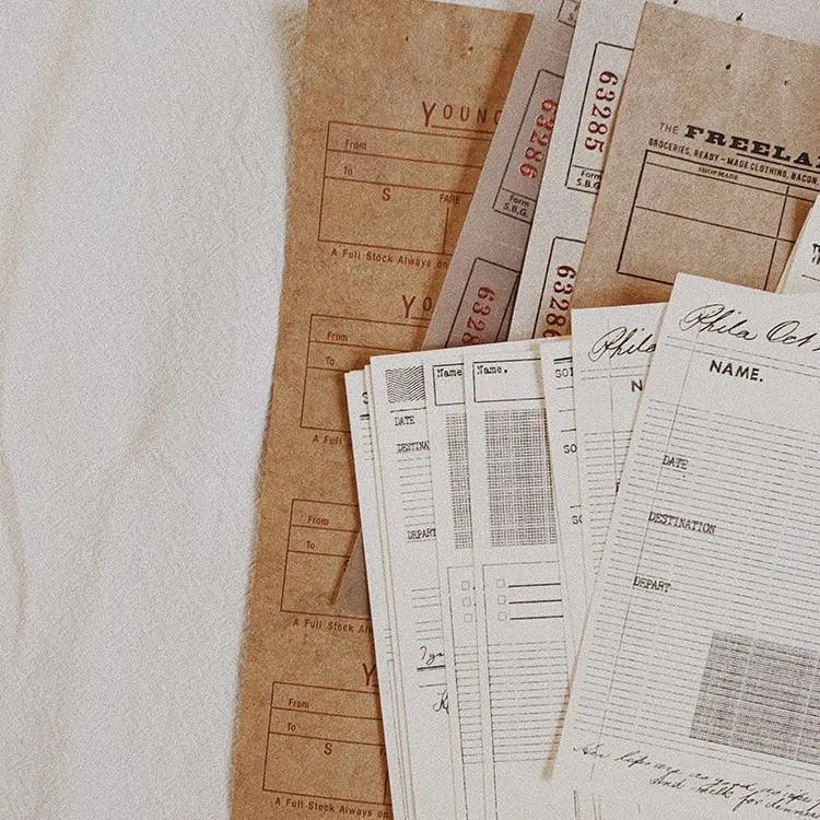 Retro Note Memo Paper Pack A for Journaling & Scrapbooking - PaperWrld