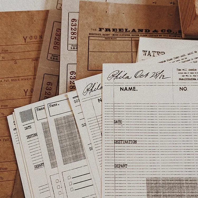 Retro Note Memo Paper Pack A for Journaling & Scrapbooking - PaperWrld