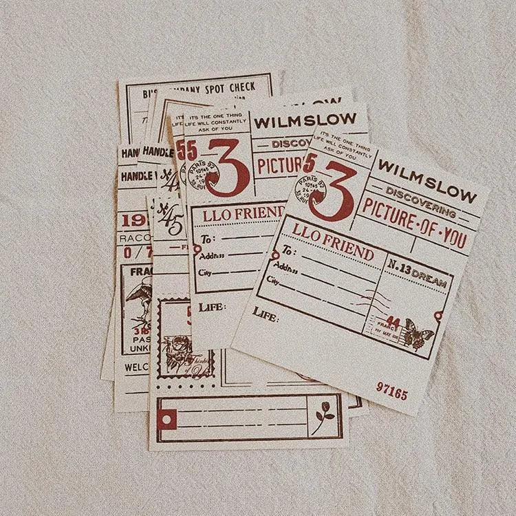 Retro Note Memo Paper Pack A for Journaling & Scrapbooking - PaperWrld