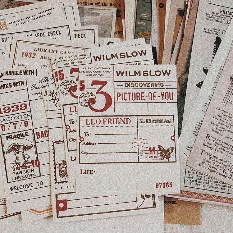 Retro Note Memo Paper Pack A for Journaling & Scrapbooking - PaperWrld