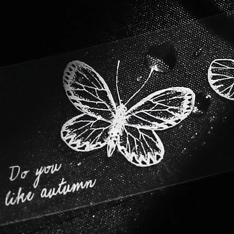 Butterfly, Leaves, and Feathers Transparent PET Washi Tape for Journaling & Scrapbooking - PaperWrld