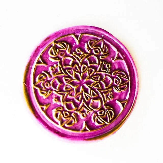 Symmetrical Rosette Design Wax Stamp Head for Journaling & Scrapbooking - PaperWrld