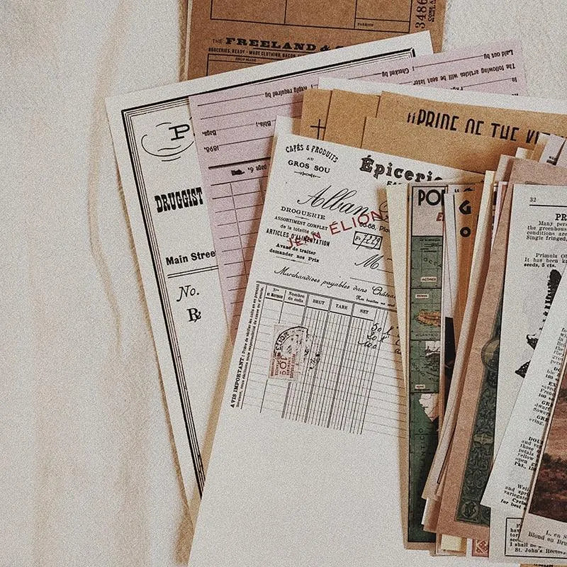 Retro Note Memo Paper Pack A for Journaling & Scrapbooking - PaperWrld