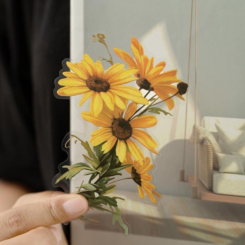 Transparent Decorative Stickers Flowers Plant for Journaling &amp; Scrapbooking - PaperWrld