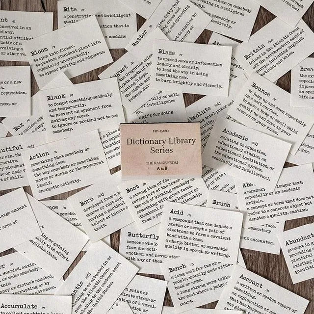 100Pcs Vintage Dictionary Paper Sheets for Journaling & Scrapbooking - PaperWrld