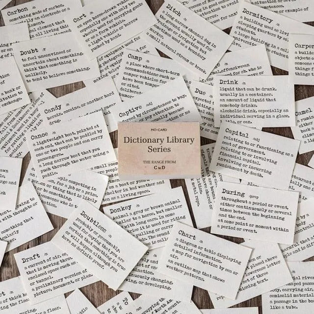 100Pcs Vintage Dictionary Paper Sheets for Journaling & Scrapbooking - PaperWrld