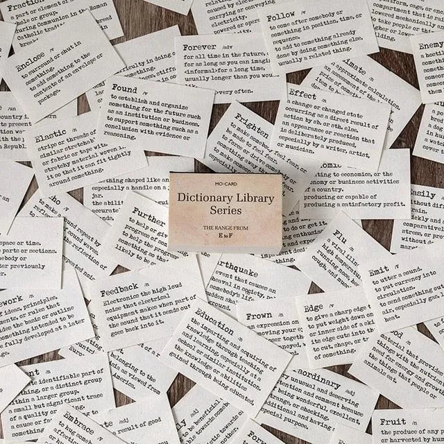100Pcs Vintage Dictionary Paper Sheets for Journaling & Scrapbooking - PaperWrld