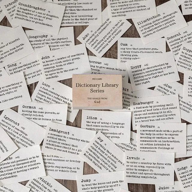 100Pcs Vintage Dictionary Paper Sheets for Journaling & Scrapbooking - PaperWrld