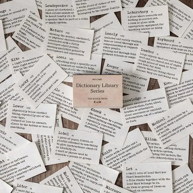 100Pcs Vintage Dictionary Paper Sheets for Journaling & Scrapbooking - PaperWrld