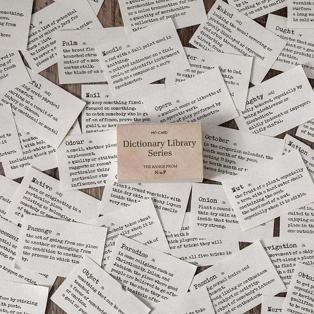 100Pcs Vintage Dictionary Paper Sheets for Journaling & Scrapbooking - PaperWrld