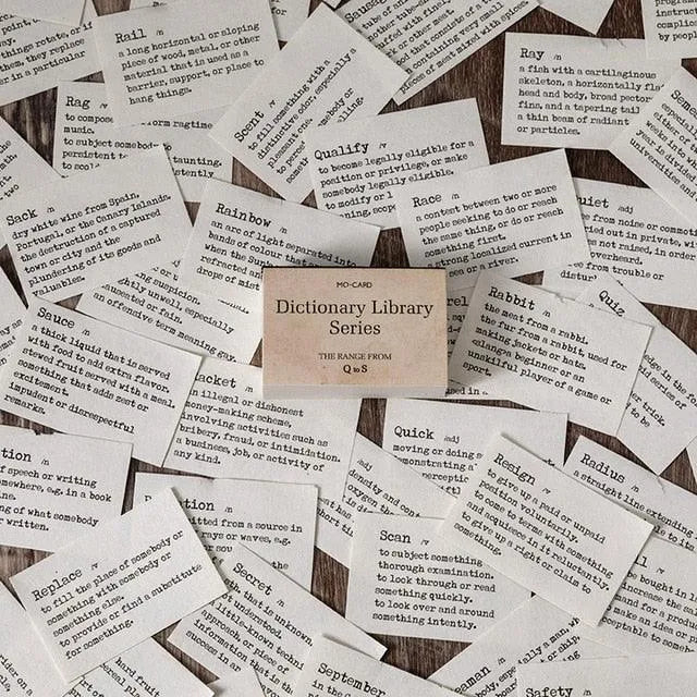 100Pcs Vintage Dictionary Paper Sheets for Journaling & Scrapbooking - PaperWrld
