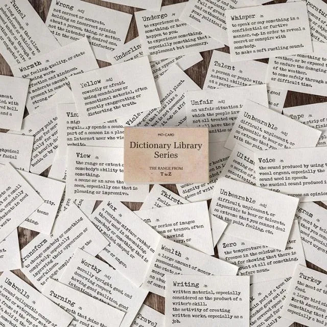 100Pcs Vintage Dictionary Paper Sheets for Journaling & Scrapbooking - PaperWrld