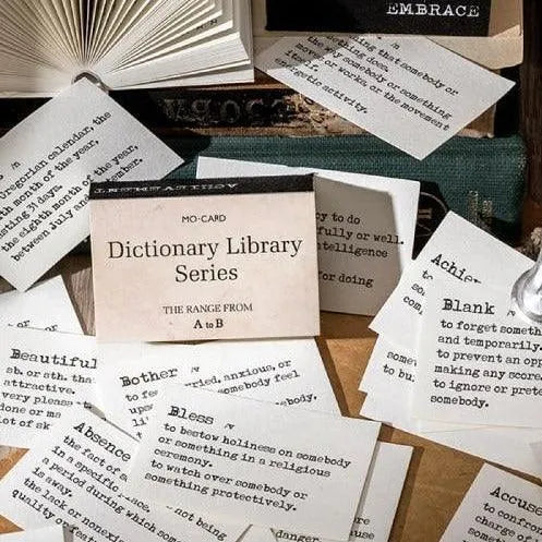 100Pcs Vintage Dictionary Paper Sheets for Journaling & Scrapbooking - PaperWrld