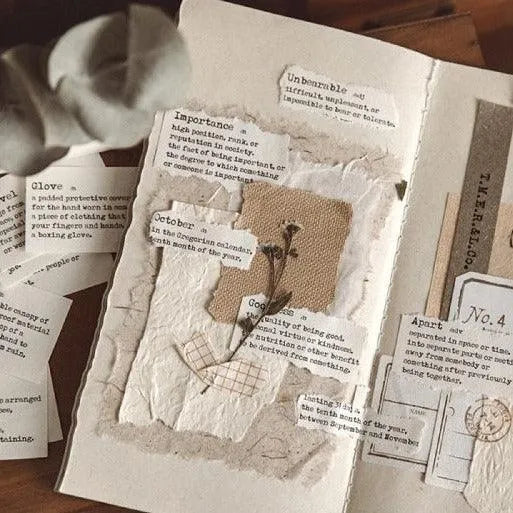 100Pcs Vintage Dictionary Paper Sheets for Journaling & Scrapbooking - PaperWrld