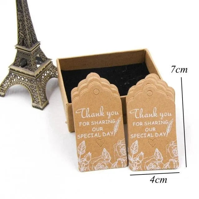 50PCS Kraft Paper Thank You Tags for Journaling & Scrapbooking - PaperWrld