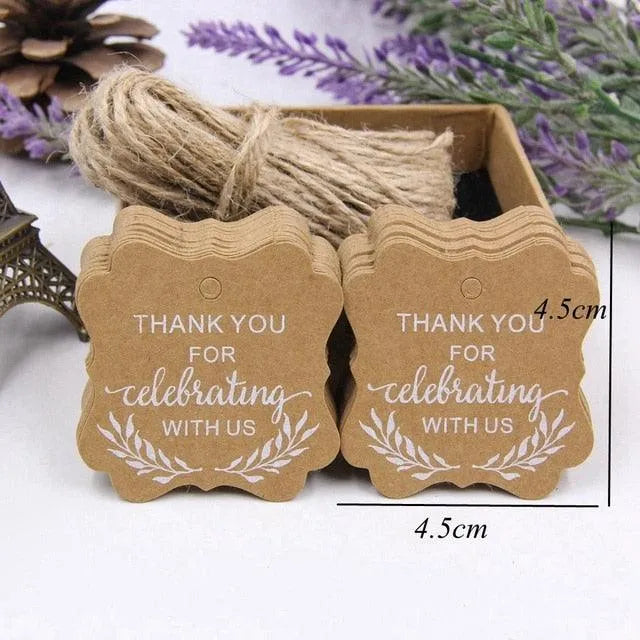50PCS Kraft Paper Thank You Tags for Journaling & Scrapbooking - PaperWrld