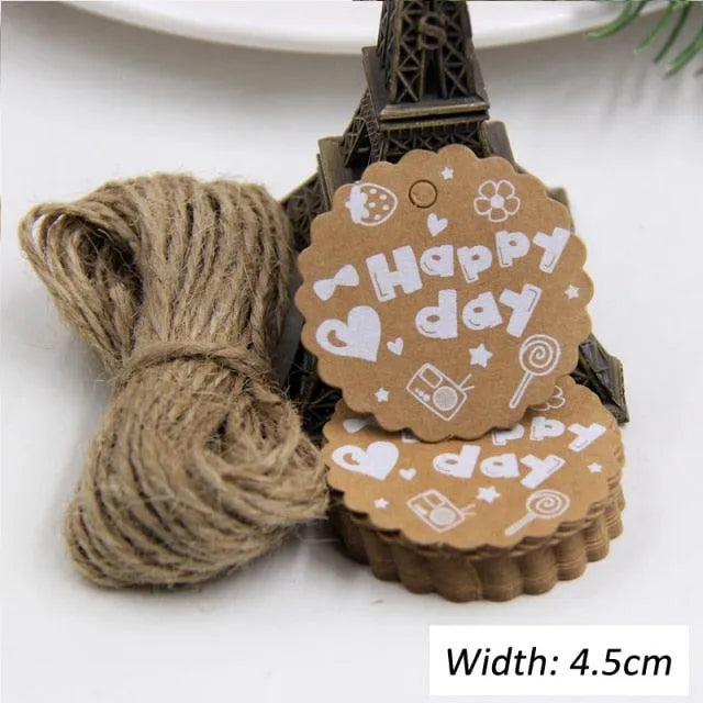 50PCS Kraft Paper Thank You Tags for Journaling & Scrapbooking - PaperWrld