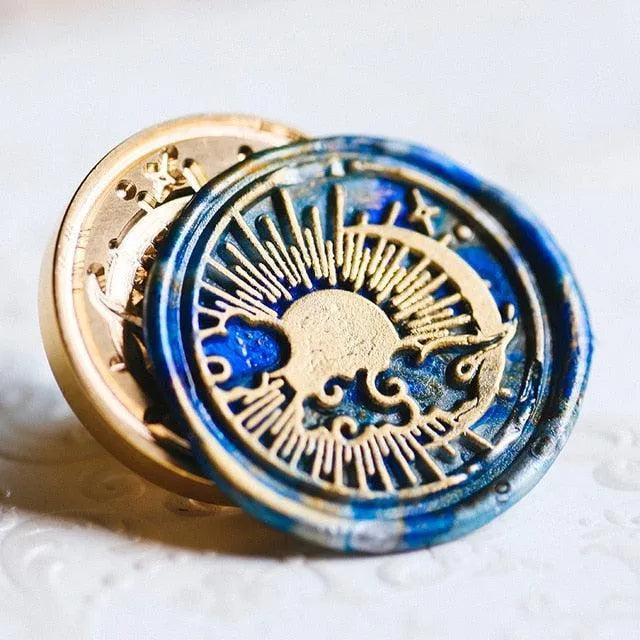 Moon & Sun Wax Seal Stamp for Journaling & Scrapbooking - PaperWrld