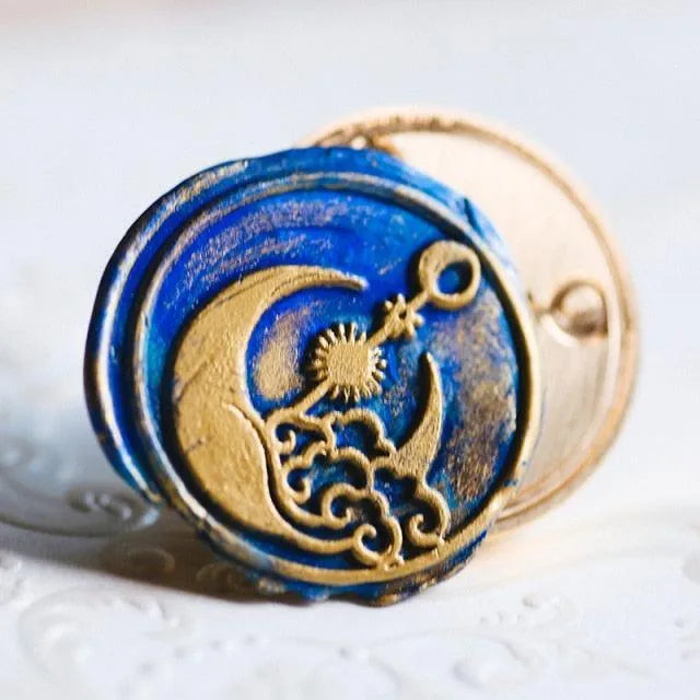 Moon & Sun Wax Seal Stamp for Journaling & Scrapbooking - PaperWrld