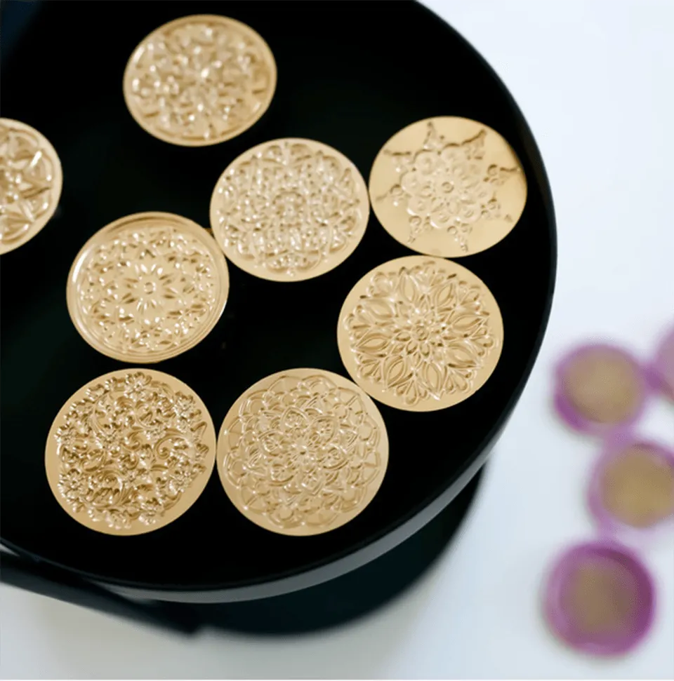 Symmetrical Rosette Design Wax Stamp Head for Journaling & Scrapbooking - PaperWrld