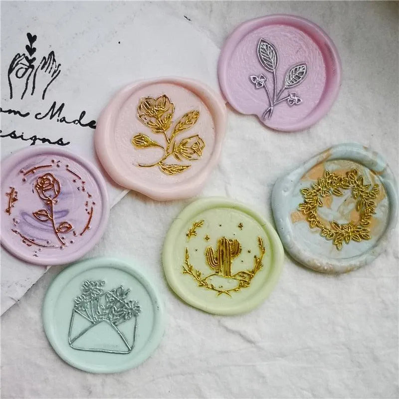 Plants & Flowers Wax Seal Stamp for Journaling & Scrapbooking - PaperWrld