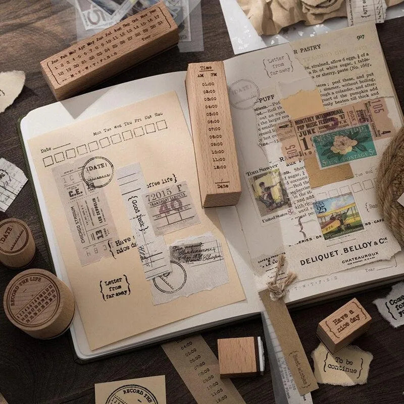 Vintage Life Record Timeline Stamp for Journaling & Scrapbooking - PaperWrld