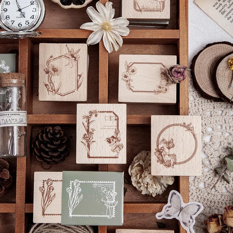 Vintage Flower & Plant Frame Stamp