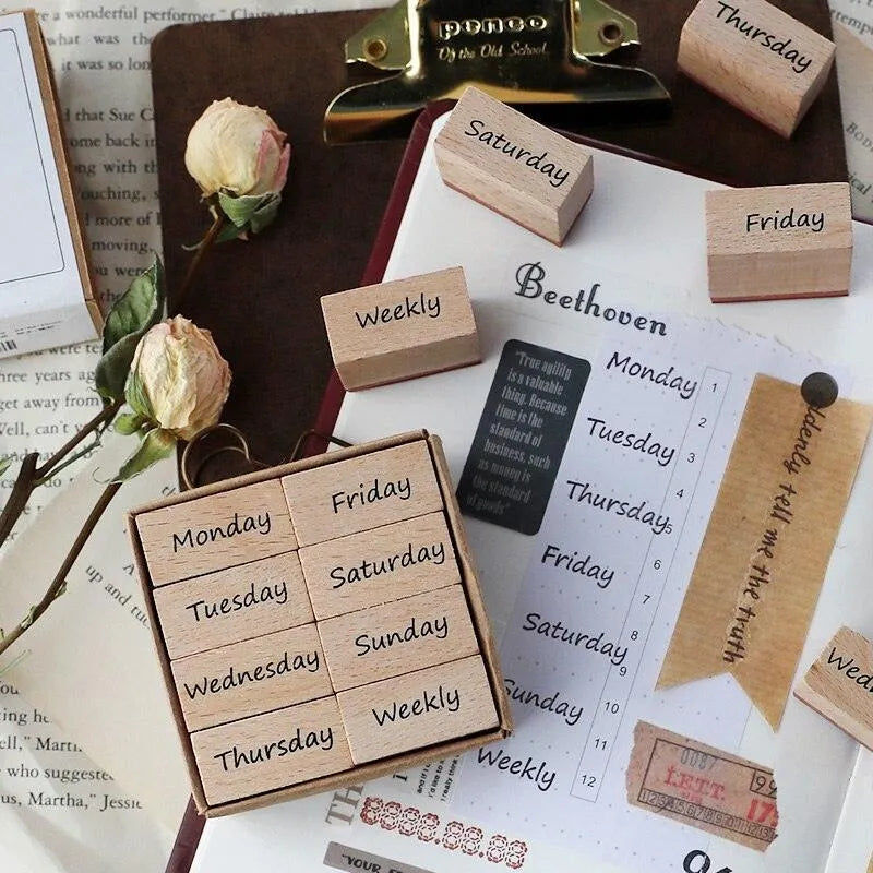 Weekday Stamp Set for Journaling & Scrapbooking - PaperWrld