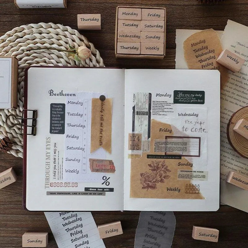 Weekday Stamp Set for Journaling & Scrapbooking - PaperWrld