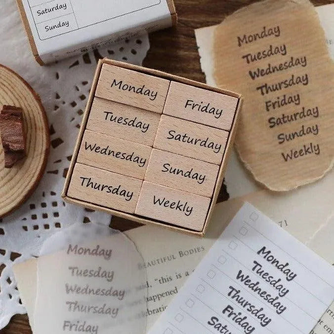 Weekday Stamp Set for Journaling & Scrapbooking - PaperWrld