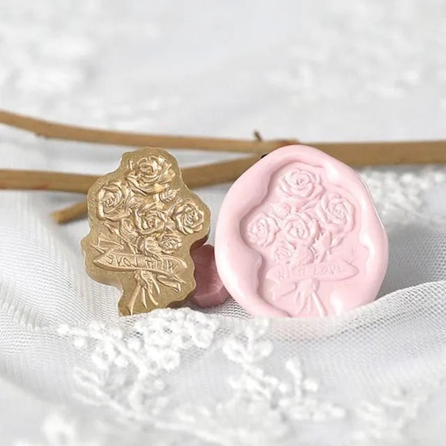 Renaissance Rose Wax Stamp for Journaling & Scrapbooking - PaperWrld