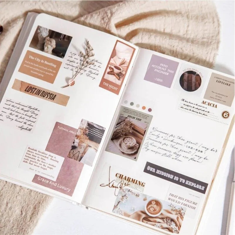 Aesthetic Globe Traveler Stickers 45pcs for Journaling & Scrapbooking - PaperWrld