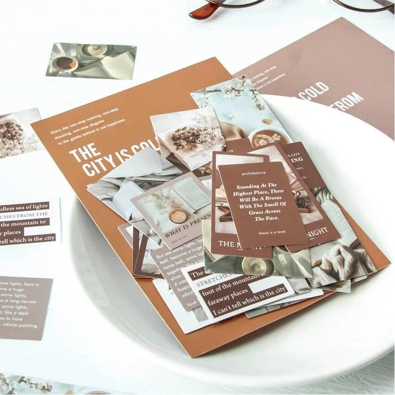 Aesthetic Globe Traveler Stickers 45pcs for Journaling & Scrapbooking - PaperWrld