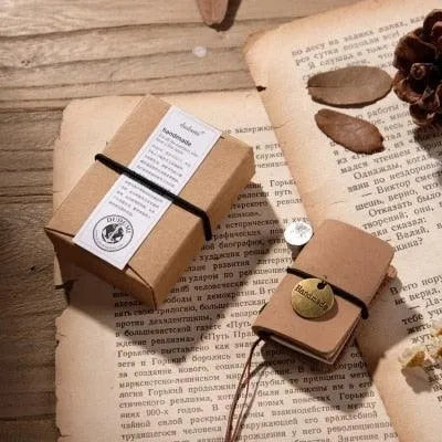 Handmade Leather Mini Notebook for Journaling & Scrapbooking - PaperWrld