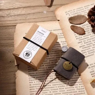 Handmade Leather Mini Notebook for Journaling & Scrapbooking - PaperWrld