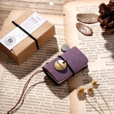 Handmade Leather Mini Notebook for Journaling & Scrapbooking - PaperWrld