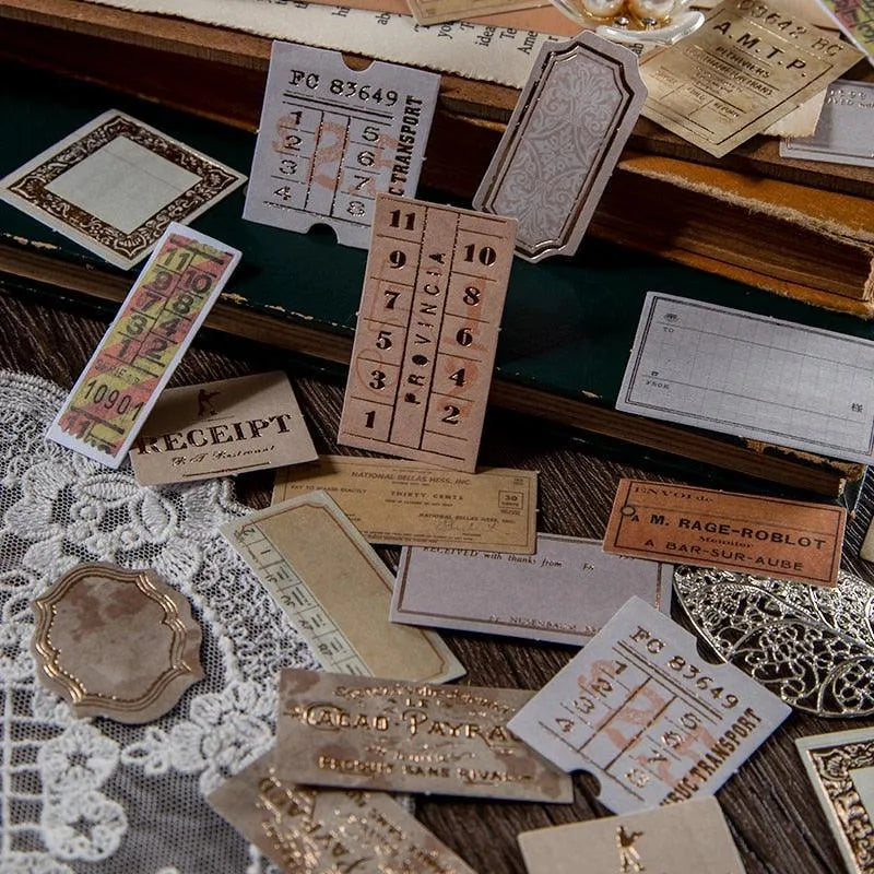 Label Sticker Set - 30 Pcs Adhesive Memo Pad Stickers for Journaling & Scrapbooking - PaperWrld