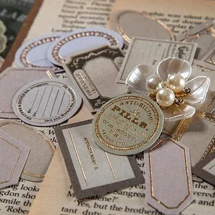 Label Sticker Set - 30 Pcs Adhesive Memo Pad Stickers for Journaling & Scrapbooking - PaperWrld