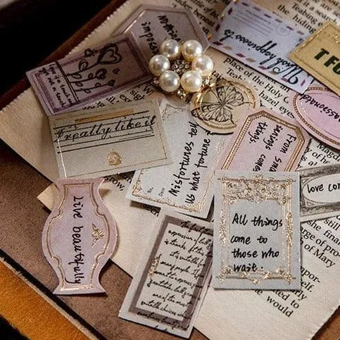 Label Sticker Set - 30 Pcs Adhesive Memo Pad Stickers for Journaling & Scrapbooking - PaperWrld