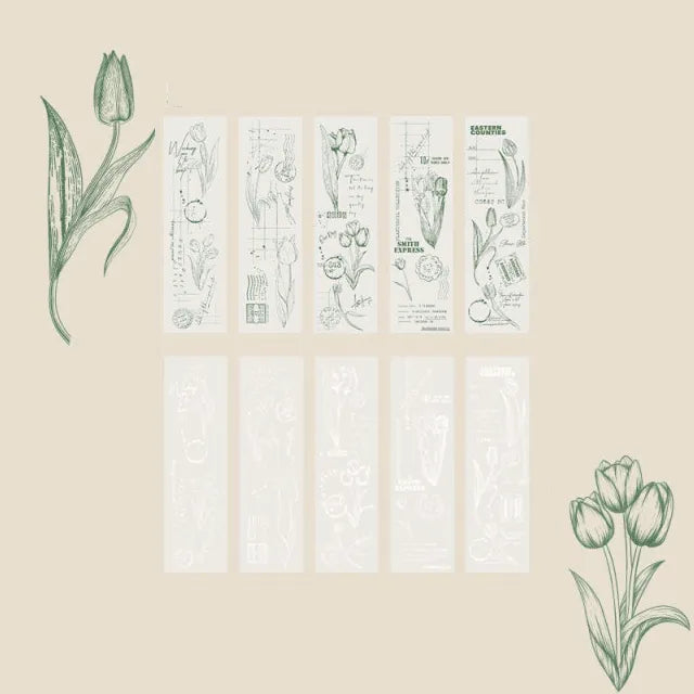 30 Pcs Aesthetic Semi Transparent Bookmark Paper for Journaling & Scrapbooking - PaperWrld