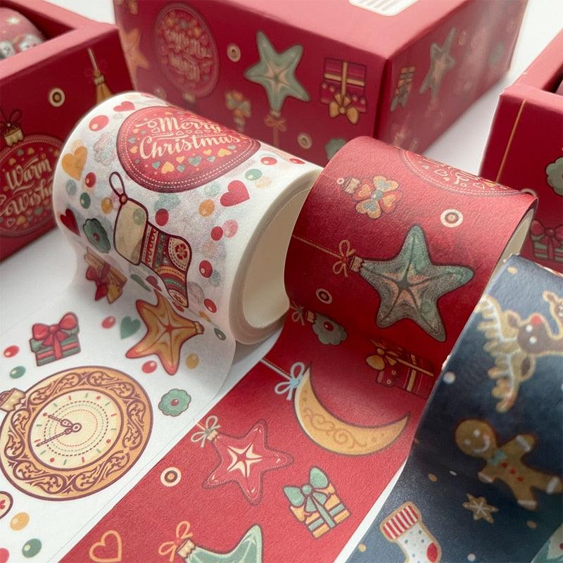 6pcs/set Cute Christmas Day Washi Tape Box for Journaling &amp; Scrapbooking - PaperWrld