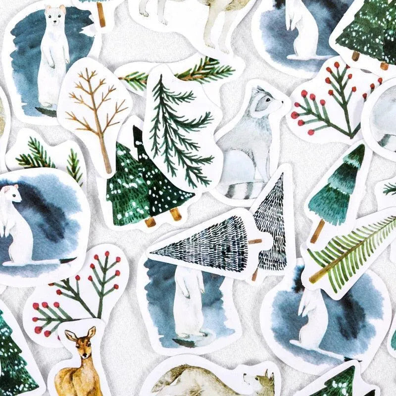 Winter Stickers 45 Pcs for Journaling & Scrapbooking - PaperWrld
